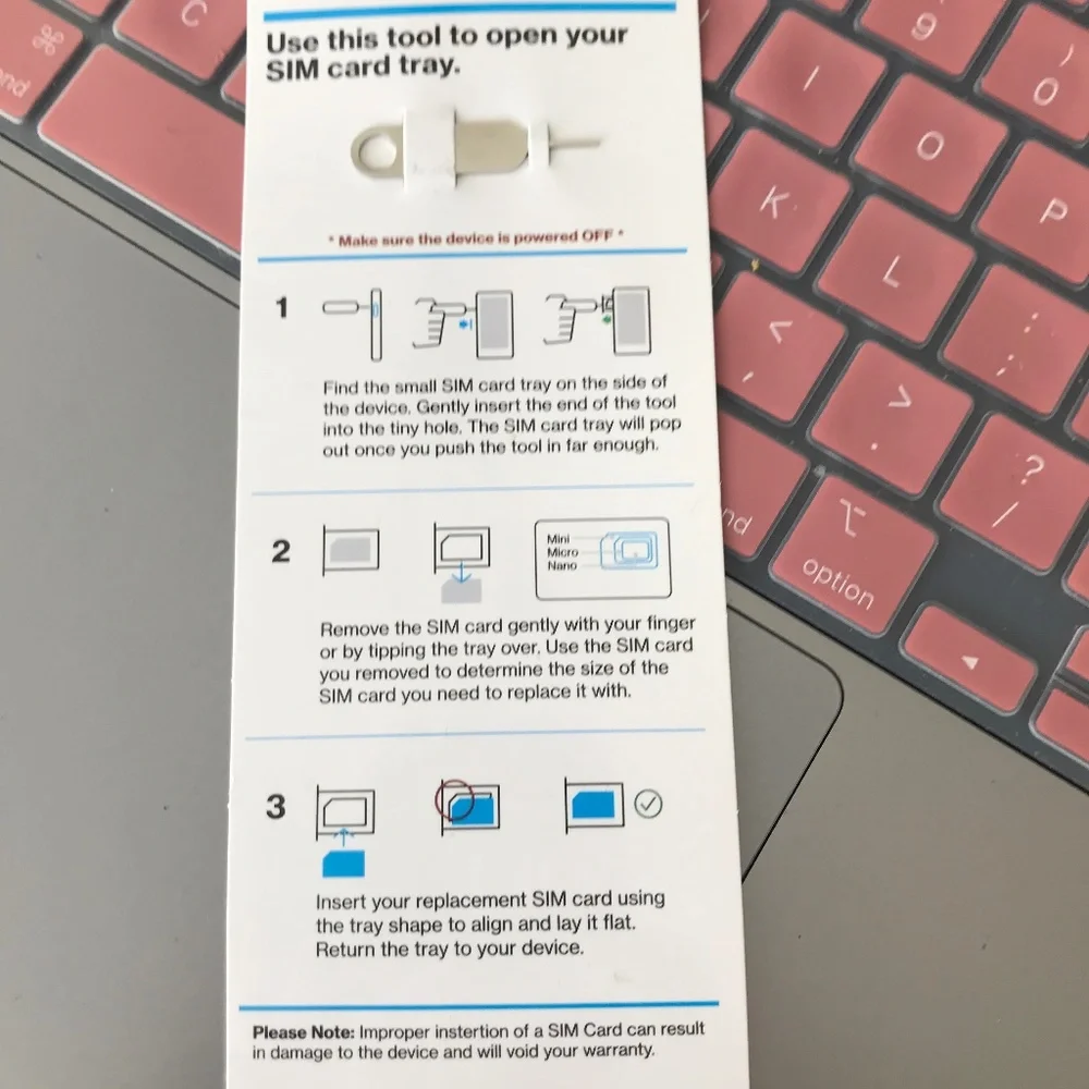 SIM Card Tray Tool Opener